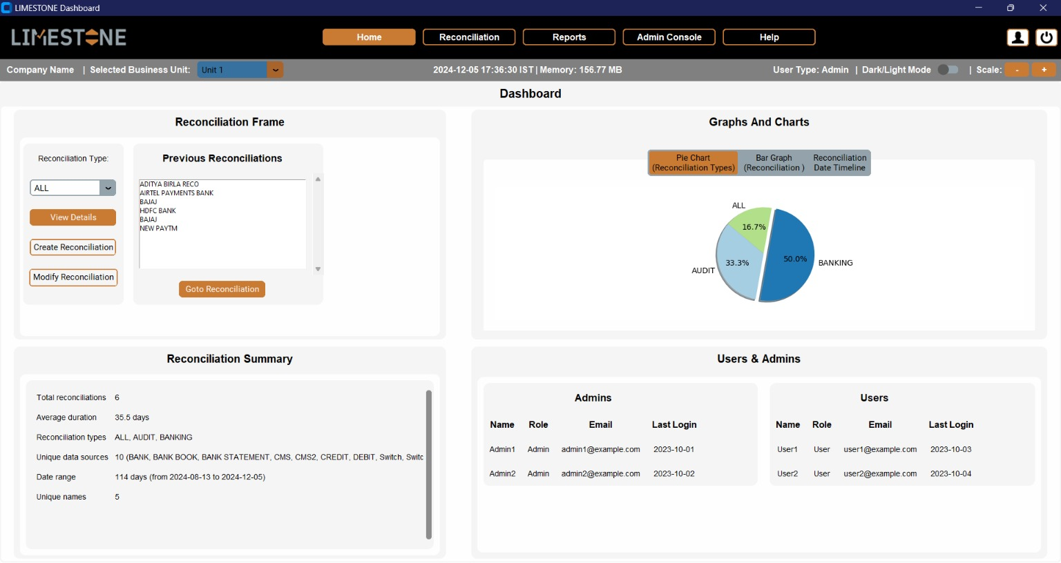 Reconciliation Platform